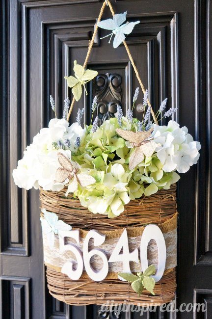 Flower Basket DIY Door Hanging.