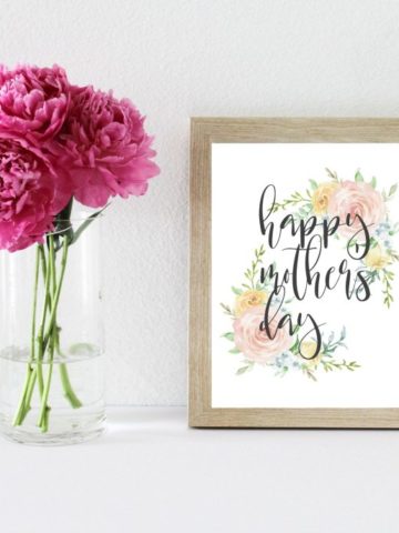Free Printable Mother’s Day Card.