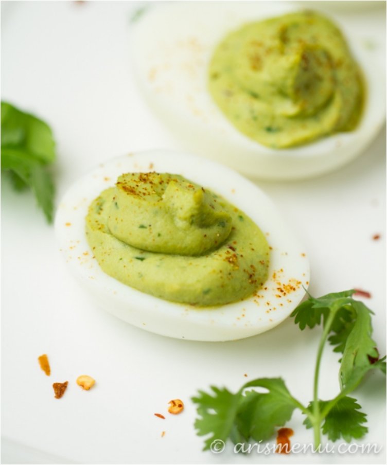 Guacamole Deviled Eggs.