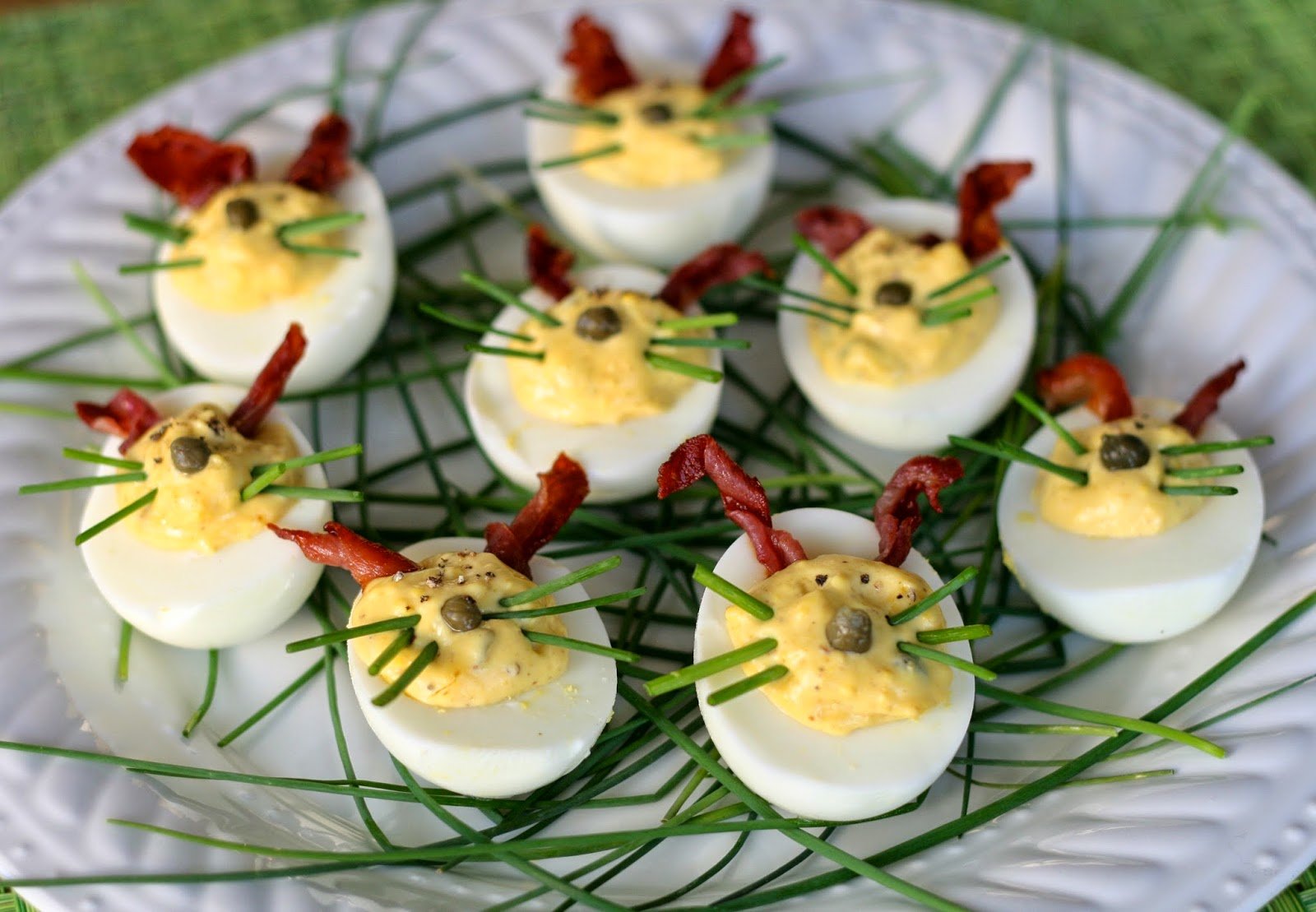 Maple Mustard Deviled Eggs.