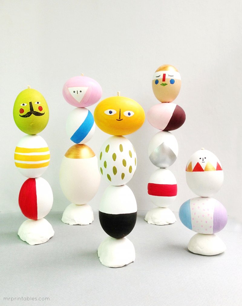 Mix Match Sculptures Easter Eggs.