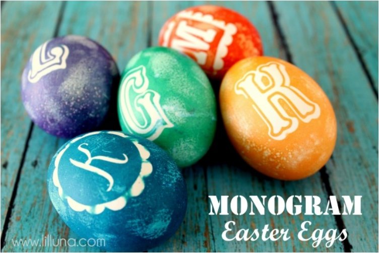 Monogram Easter Eggs.