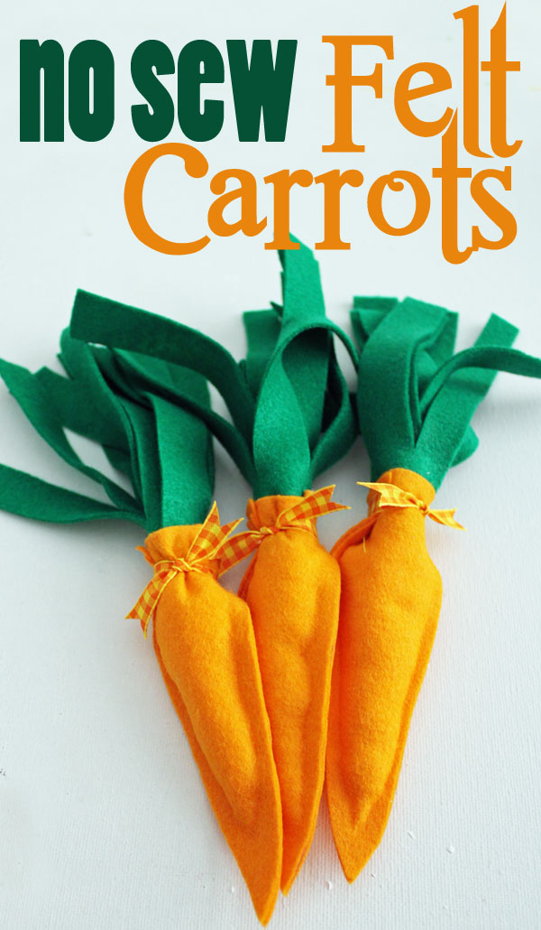 No Sew Felt Carrots.