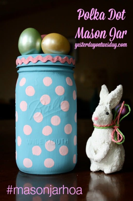 Polka Dot Mason Jar.