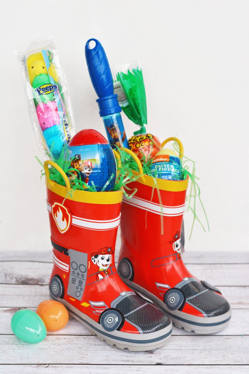 Rain Boots Easter Basket.