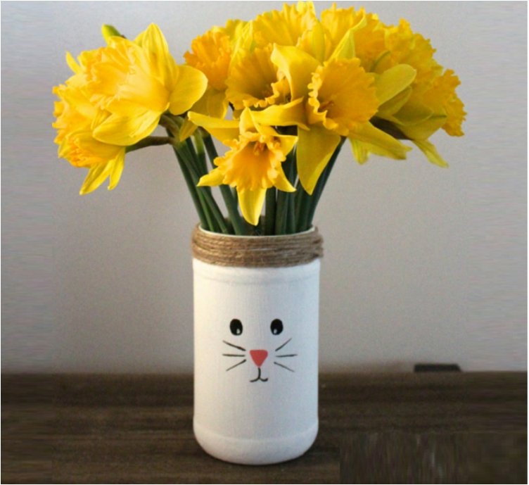 Recycled Easter Bunny Vases.