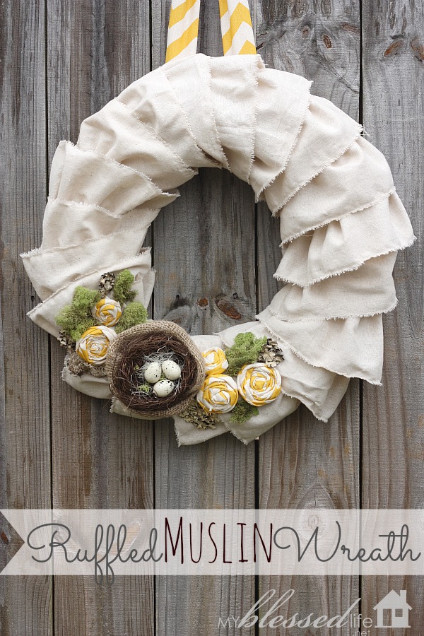 Ruffled Muslin Wreath.