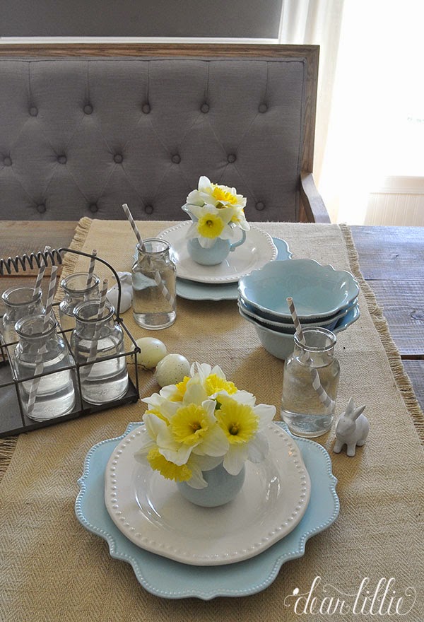 Simple Easter Tablescape from Dear Lillie.