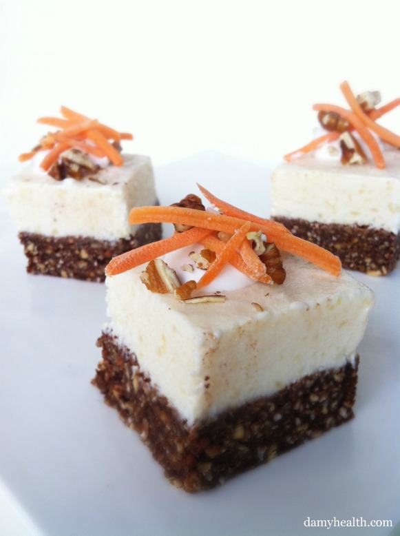 Skinny Carrot Cake Cheesecake Bites.