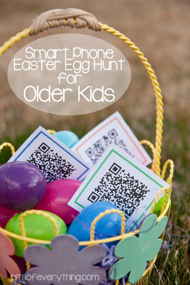 Smart Phone Easter Egg Hunt for Older Kids.