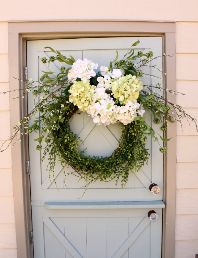 Spring Hydrangea Wreath.