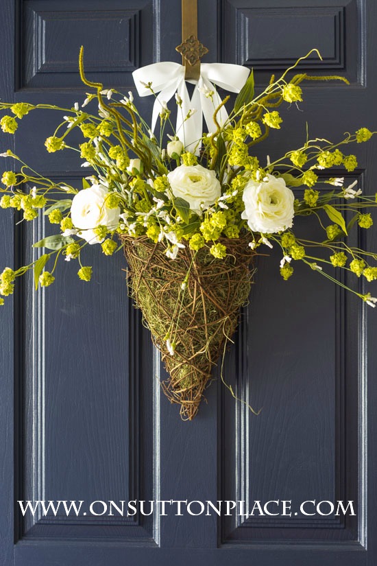 Spring Wreath Door Basket.