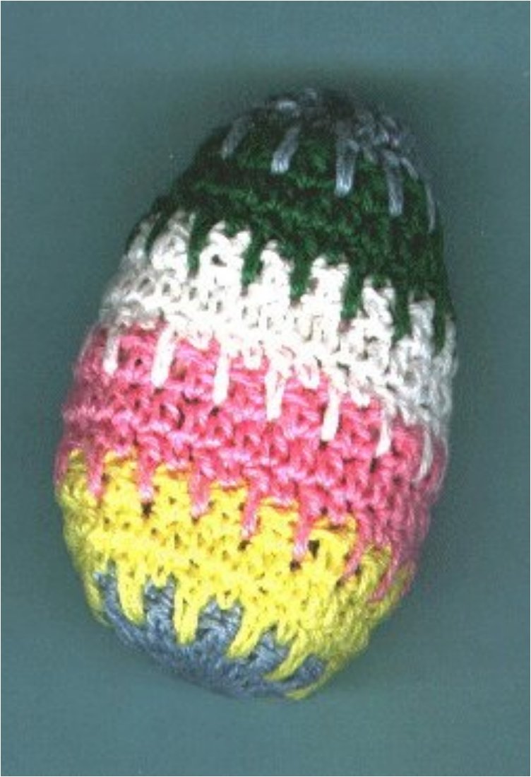 Striped Little Crocheted Easter Egg.