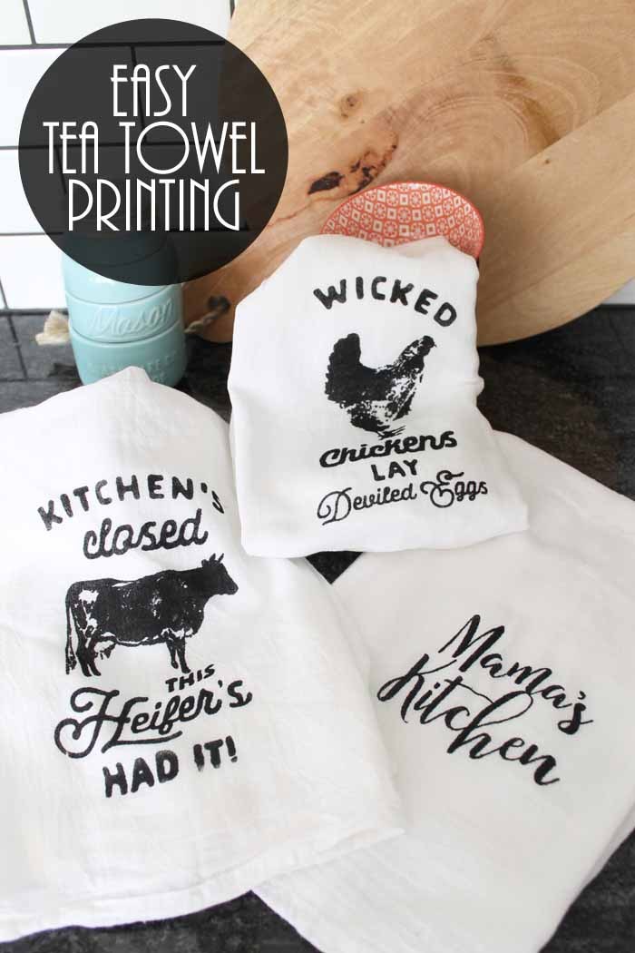 Tea Towel Printing Made Easy with Chalk Couture.