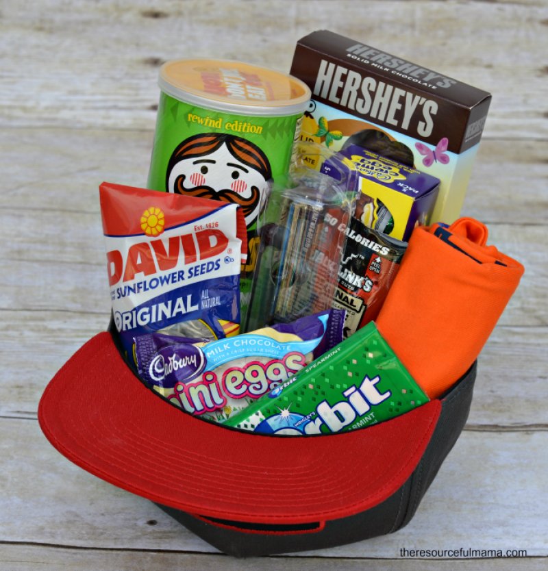 Teen Boy Baseball Hat Easter Basket.