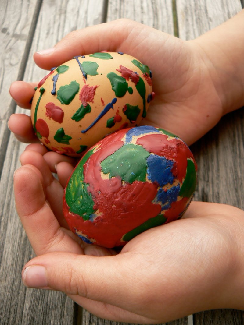 Waxed Easter Eggs.