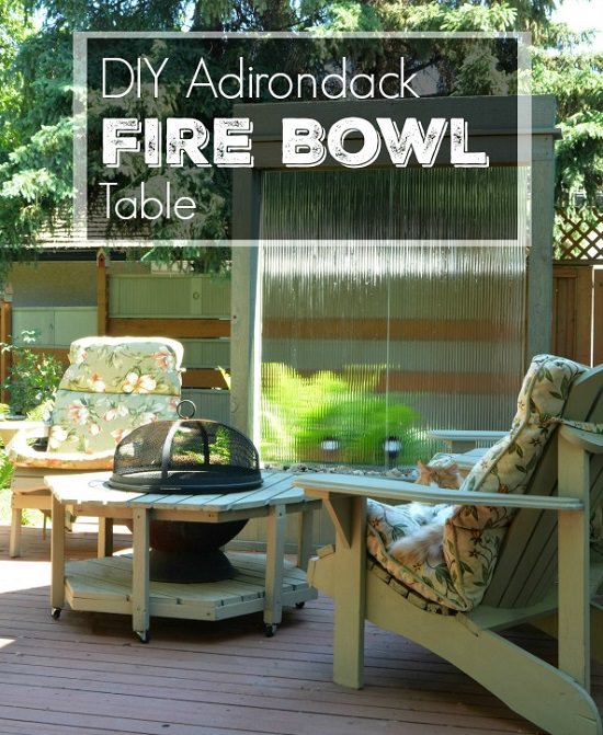 Adirondack Fire Bowl Table.