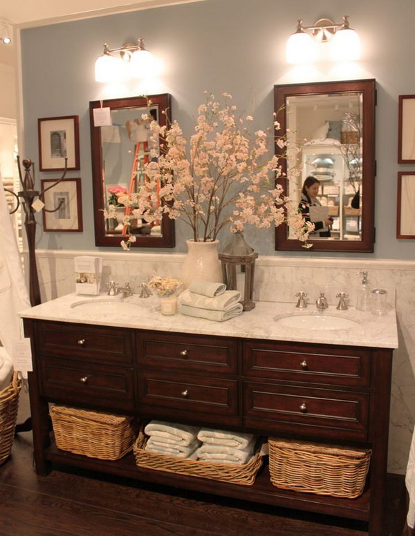 Bathroom With Rustic Accents.