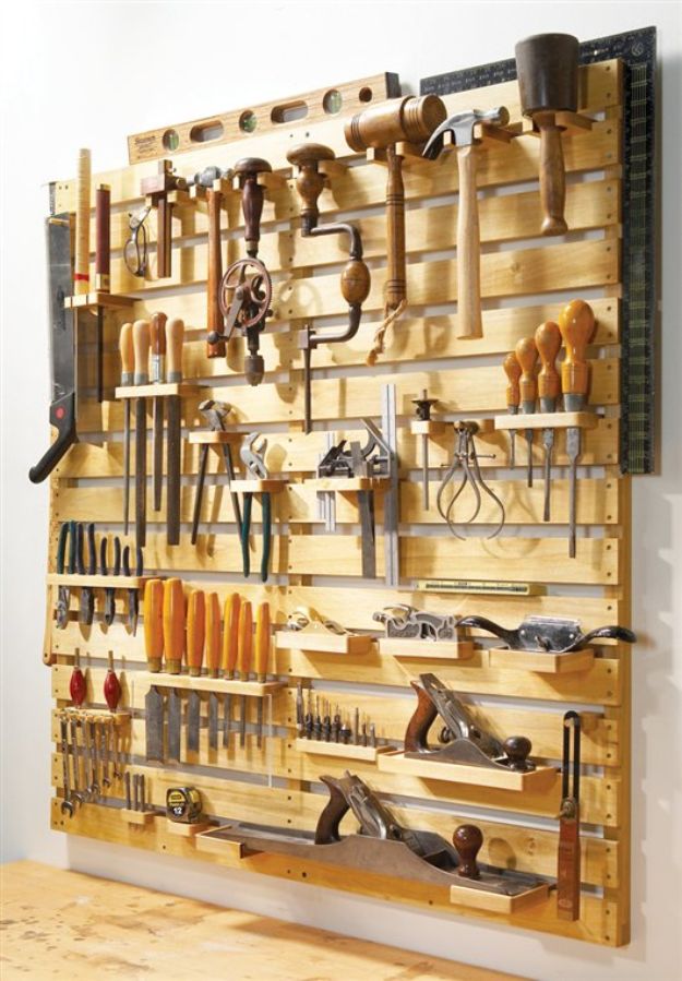 Beautiful Organize Hold-Everything Tool Rack.