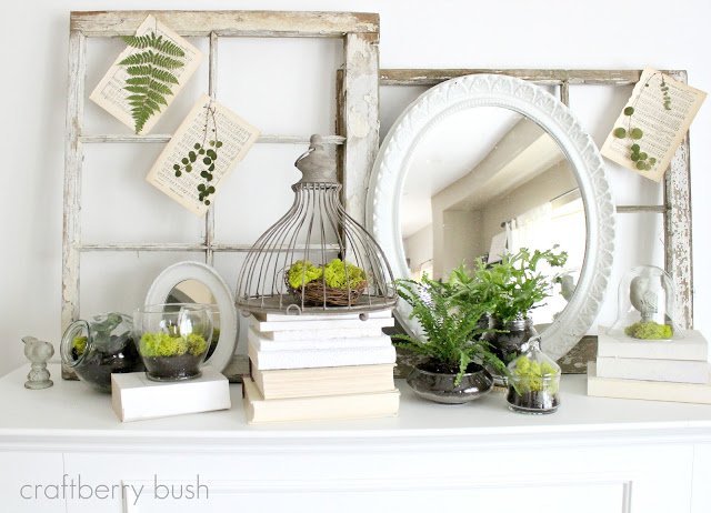 Beautiful Spring Mantel.