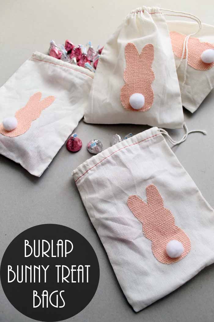 Burlap Bunny Treat Bags.