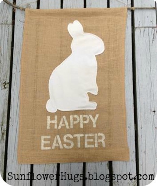 Burlap Easter Flag.