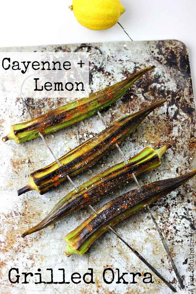 Cayenne & Lemon Grilled Okra.