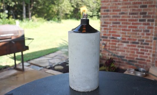 Concrete Tiki Torch.