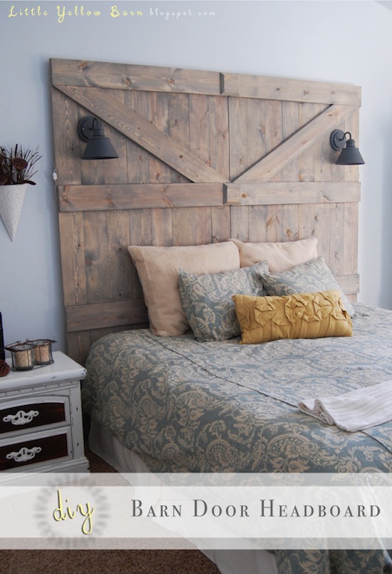 DIY Barn Door Headboard.