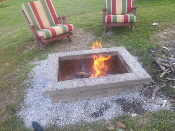 DIY Fire Pit With Custom Capstone.