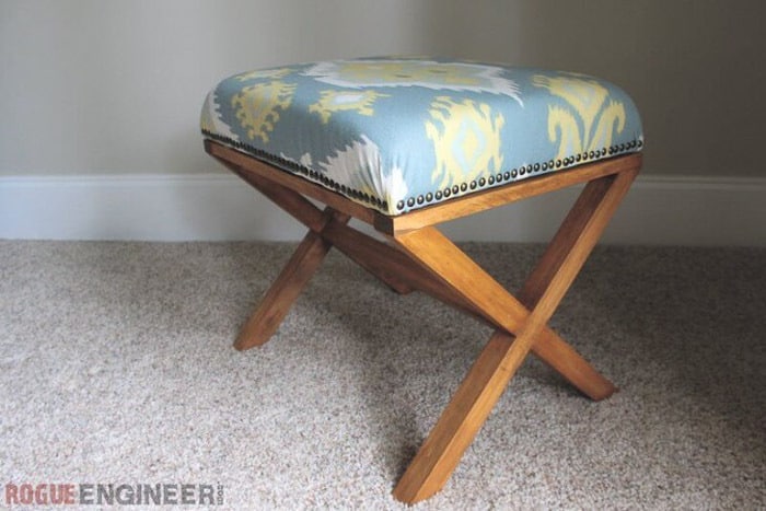 DIY Upholstered X-Bench.