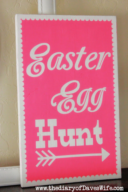 Egg Hunt Sign.
