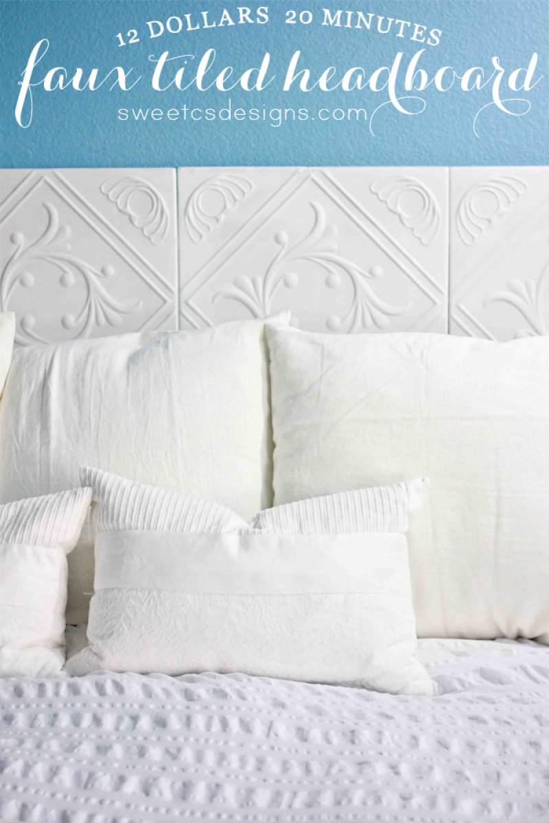 Faux Tiled Headboard.