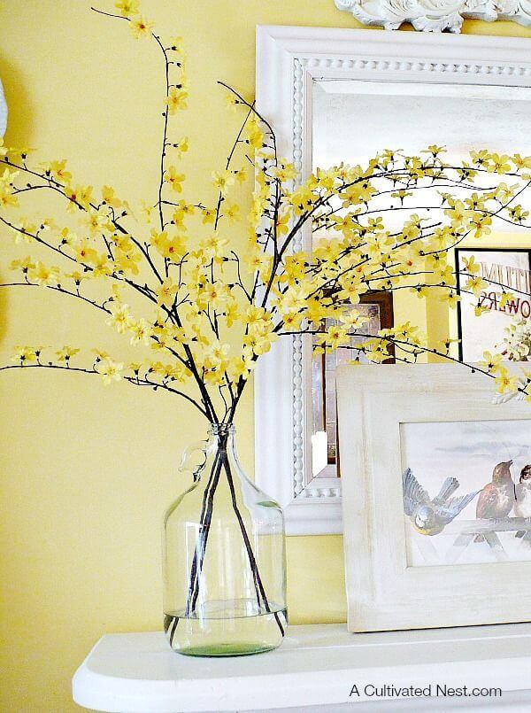 Fill a Vase with Beautiful Floral Branches.