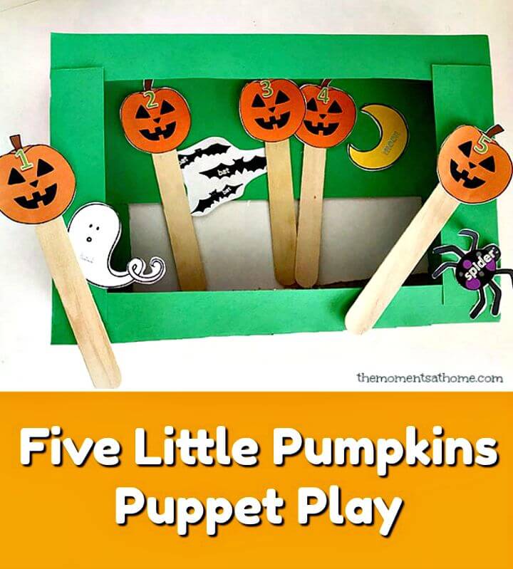 Five Little Pumpkins Puppet Craft.