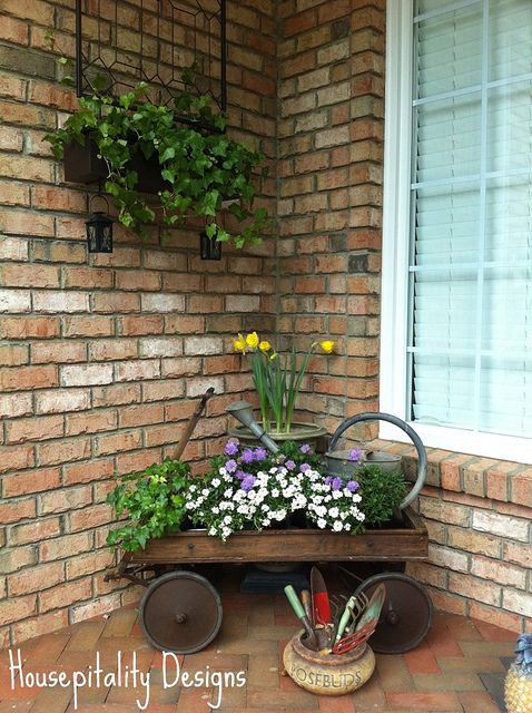 Gardening theme using this vintage wagon.