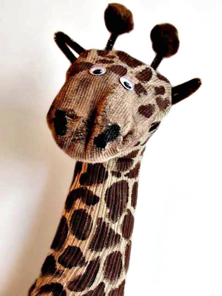 Giraffe Sock Puppet.