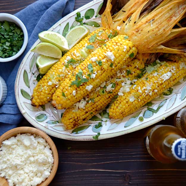 Grilled Corn With Chipolte Lime.