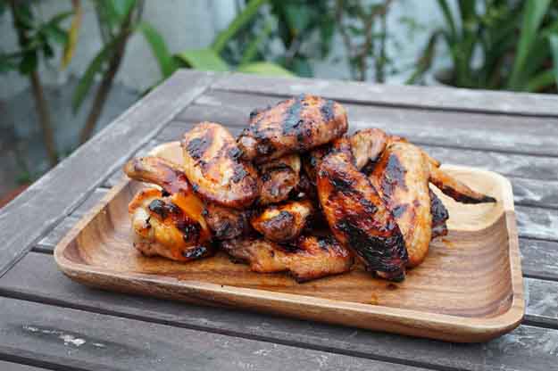 Grilled Honey Sriracha Chicken Wings.