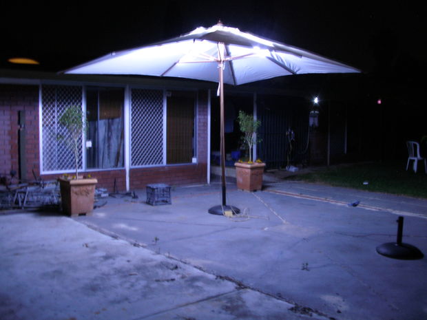 LED Outdoor Umbrella Lighting.