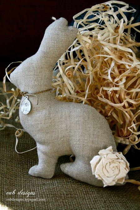 Linen Bunny Pillow.