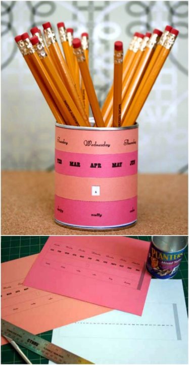 Pencil Holder Perpetual Calendar.