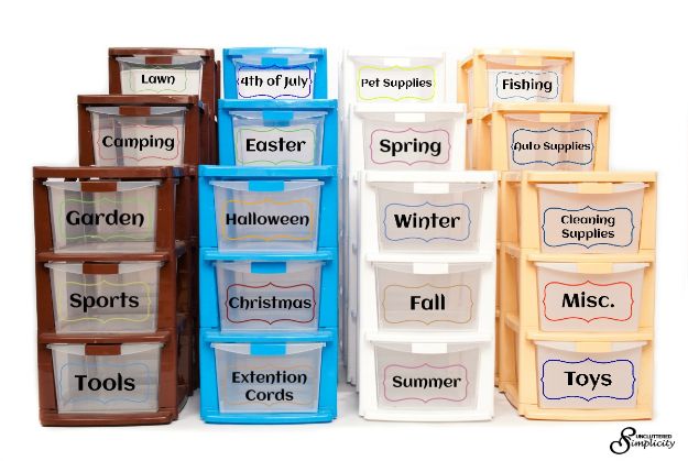 Printable Garage Bin Labels.