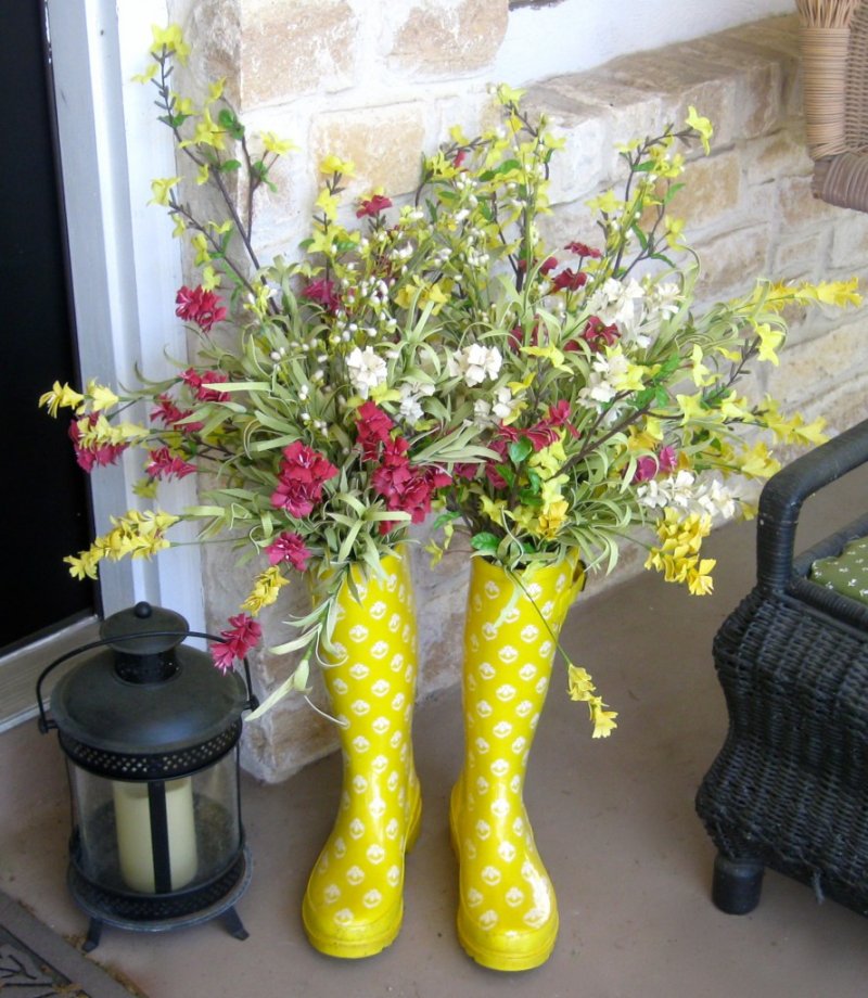 Rain Boots Planters.