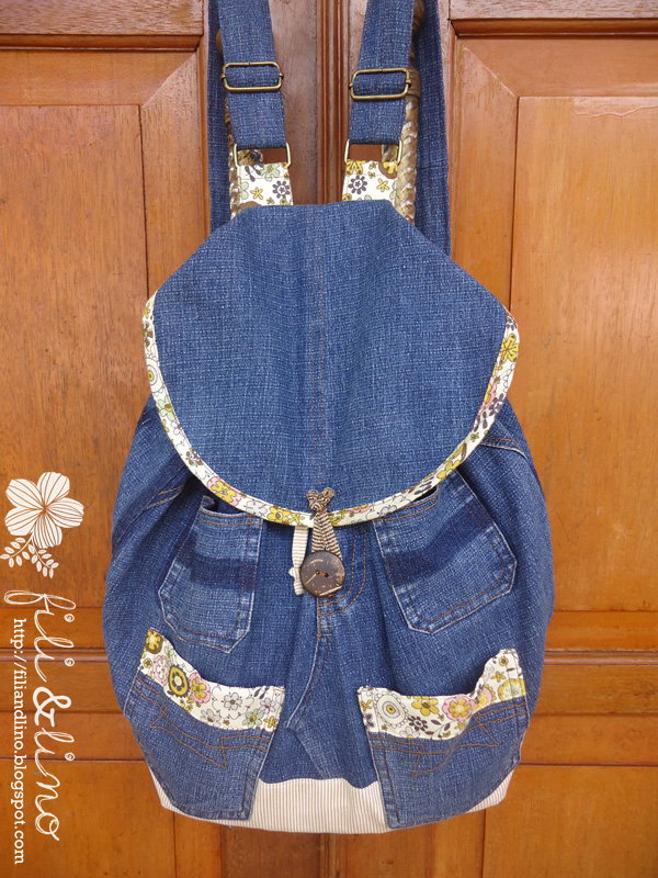 Recycle Jeans Backpack.