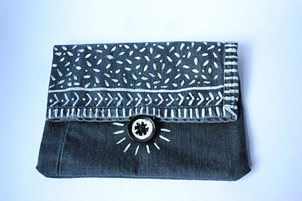 Recycled Denim Pouch.