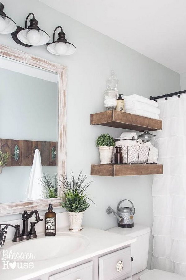 Rustic Farmhouse Bathroom.