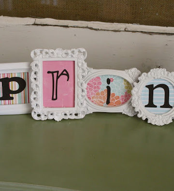 SPRING DIY Mini Frame Sign.