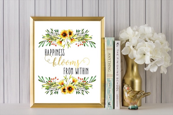 Spring Sunflower Printable.