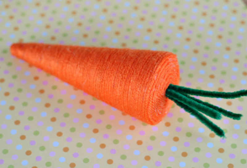 Yarn Wrapped Carrot from A to Z Celebrations via Living Locurto.